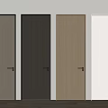 Modern Interior Hinged Doors With Various Wooden Textures And Color Tones