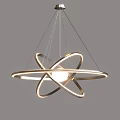 Modern Hanging Chandelier With Sleek Geometric Metal Frame And LED Lighting