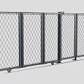 Metal Wire Mesh Security Gate With Durable Fence Design And Modern Structure 3d model