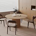 Dining Table and Chair Ornaments Round Table Round Table 3d model