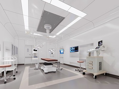 Modern operating room Hospital operating room 3d model