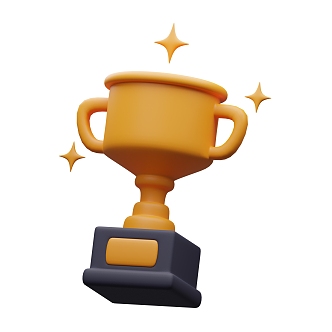 Modern Trophy Gold Cup Cartoon Trophy 3d model