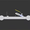 Industrial Mechanical Equipment With Metal Frame Wheels And Yellow Component