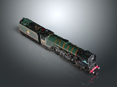 Realistic train vehicle 3d model