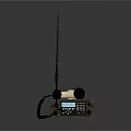 Portable Solar Powered Radio with Long Antenna Dual Speakers and Display Screen