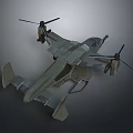 Military Combat Aircraft Weapon With Twin Propellers Sturdy Armored Body And Streamlined Design