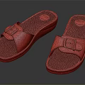 OOFOS White Slippers With Perforated Sole And Velcro Strap For Comfortable Casual Wear