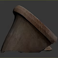 Ceramic Household Living Item With Reddish Brown Color And Woven Texture