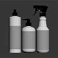 Household Spray Bottles With White Bodies And Black Nozzles For Daily Use