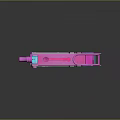 Colorful Toy Gun With Rainbow Stripes And Cute Cartoon Cloud Design