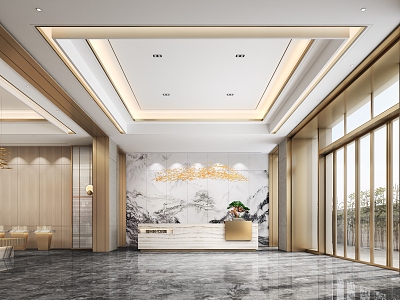 New Chinese-style Sales Department Shapan District Reception Area model