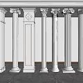 European Roman Column Classical Roman Column Gate Column Carved Column Gypsum Column 3d model