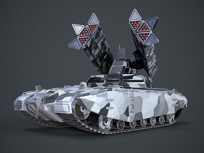 Sci-fi Tank Sci-fi Weapon War Military Future Armored Vehicle Tank Radar 3d model