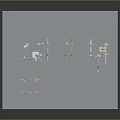 3D Rendered Modular Building Structure With White Frames And Yellow Connectors On Blue Platform