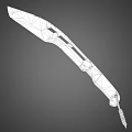 Tactical Military Style Knife With Textured Blade And Ergonomic Handle Design