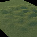 Lush Green Rolling Hills With Distant Trees Under Clear Blue Sky 3d model