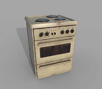 Stove Natural Gas Stove Cooking 3d model