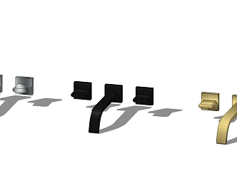 Modern faucet bathroom accessories hardware components 3d model