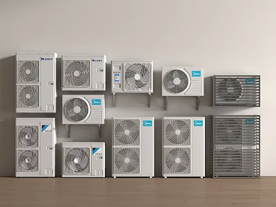 Air conditioning modern external unit 3d model