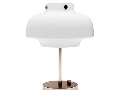 Modern Minimalist Table Lamp With White Lampshade And Metal Base Design 3d model
