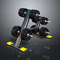 Sturdy Dumbbell Rack With Multiple Weight Plates For Home Gym Equipment