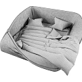 Cozy Yellow Green Pet Bed With Gray Cushion And Soft Pillows