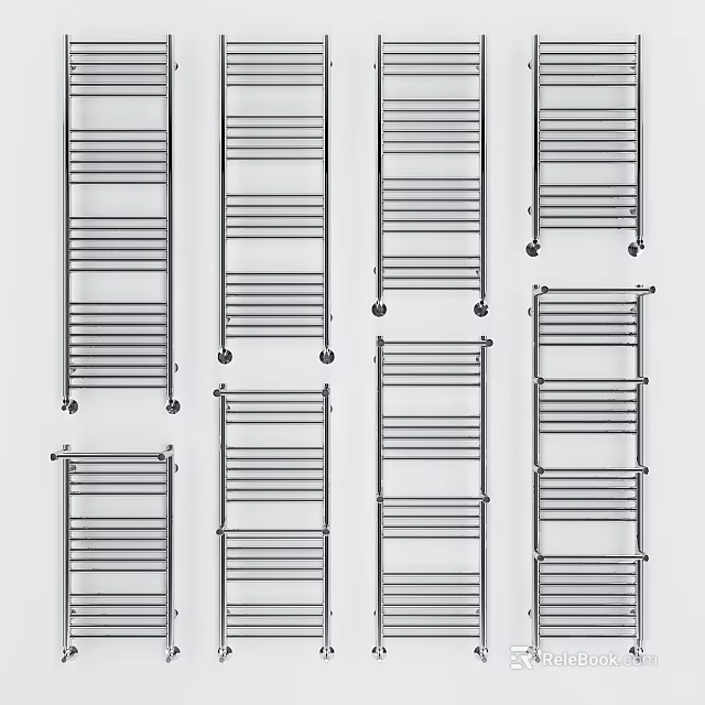 Different Styles of Metal Towel Racks for Bathroom with Various Designs 3d model 