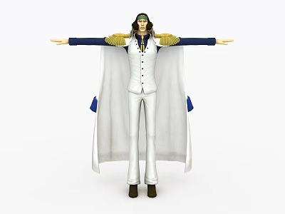 Modern Game Role One Piece Navy Grand Pheasant villain 3d model Modern Game Role One Piece Navy Grand Pheasant villain 3d model