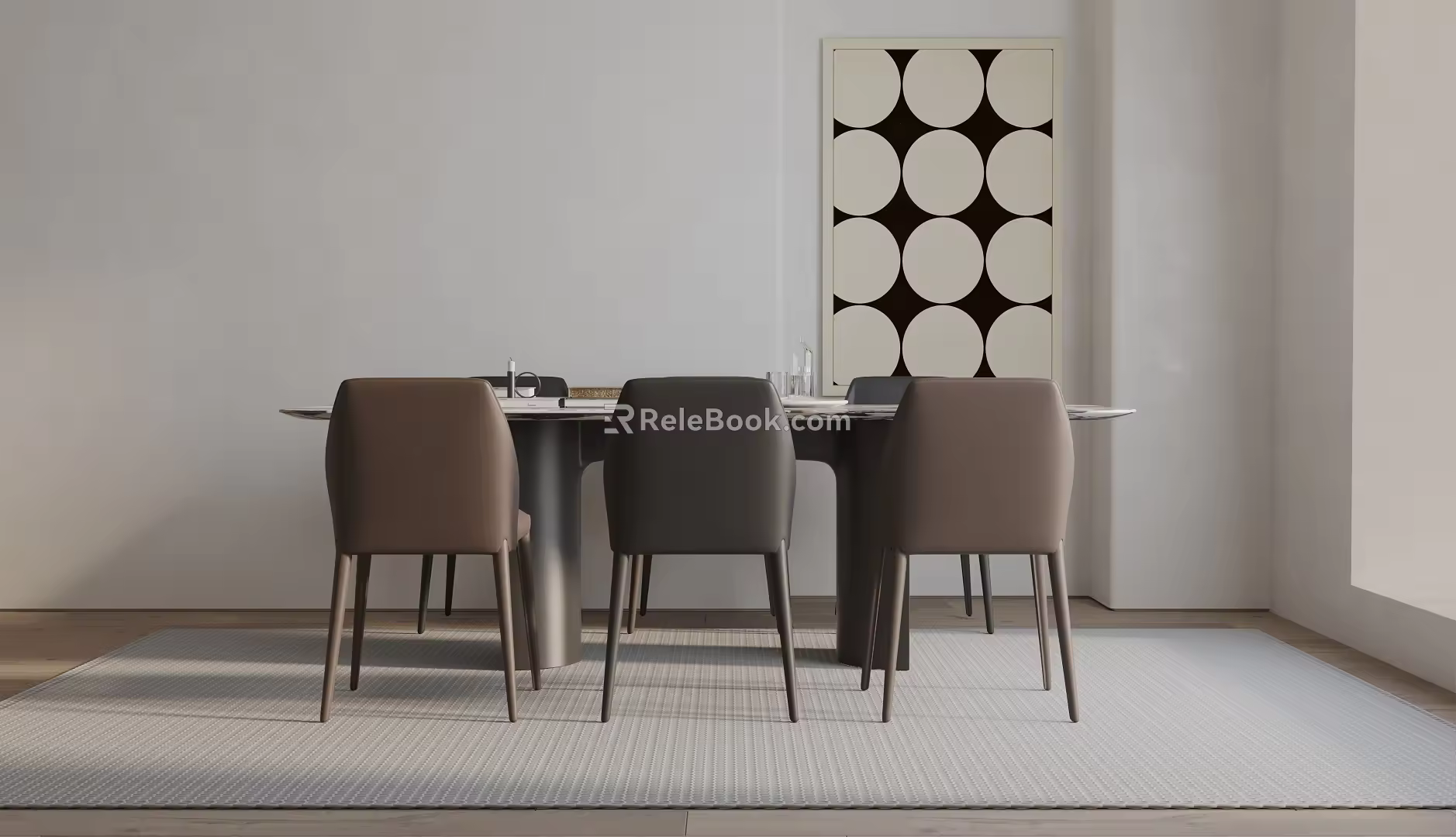 Modern table combination 3d model