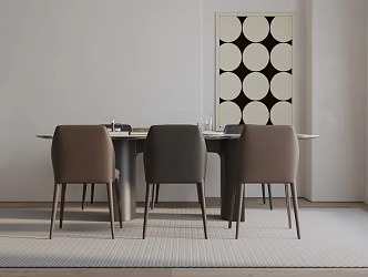 Modern table combination 3d model