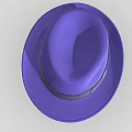 Stylish Purple Fedora Hat Featuring Black Ribbon Band For Fashionable Outfits