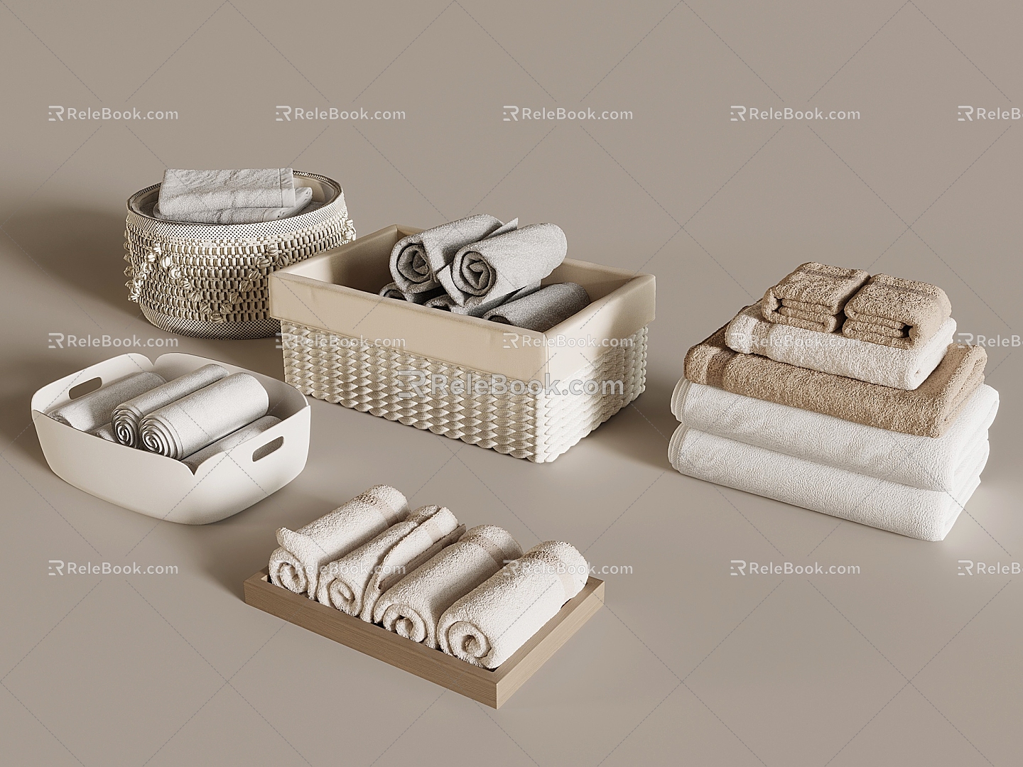 Towel Storage Box Woven Storage Basket Organize Storage Basket Desktop Rattan Basket Storage Basket model