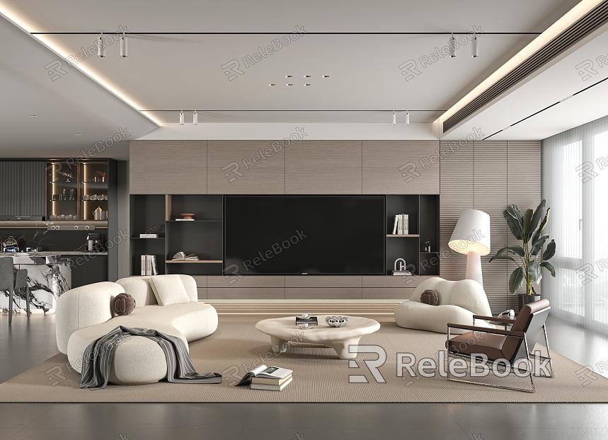 Modern Home Living Room model