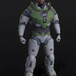 Space Mounted Police 3d model