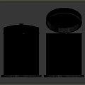 Metal Foot Pedal Trash Cans With Open And Closed Lids For Home Office Use