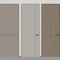 Modern Hinged Doors In Wooden Texture With Light Brown Gray And Dark Brown Tones