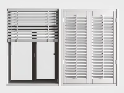 Modern Window Blinds Design Featuring Horizontal And Vertical Styles For Home Windows 3d model