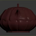 Red Lotus Shaped Teapot With Lid And Handle On Grey Background