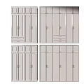 Sleek Modern Light Colored Wardrobe Designs With Metal Handles And Drawers