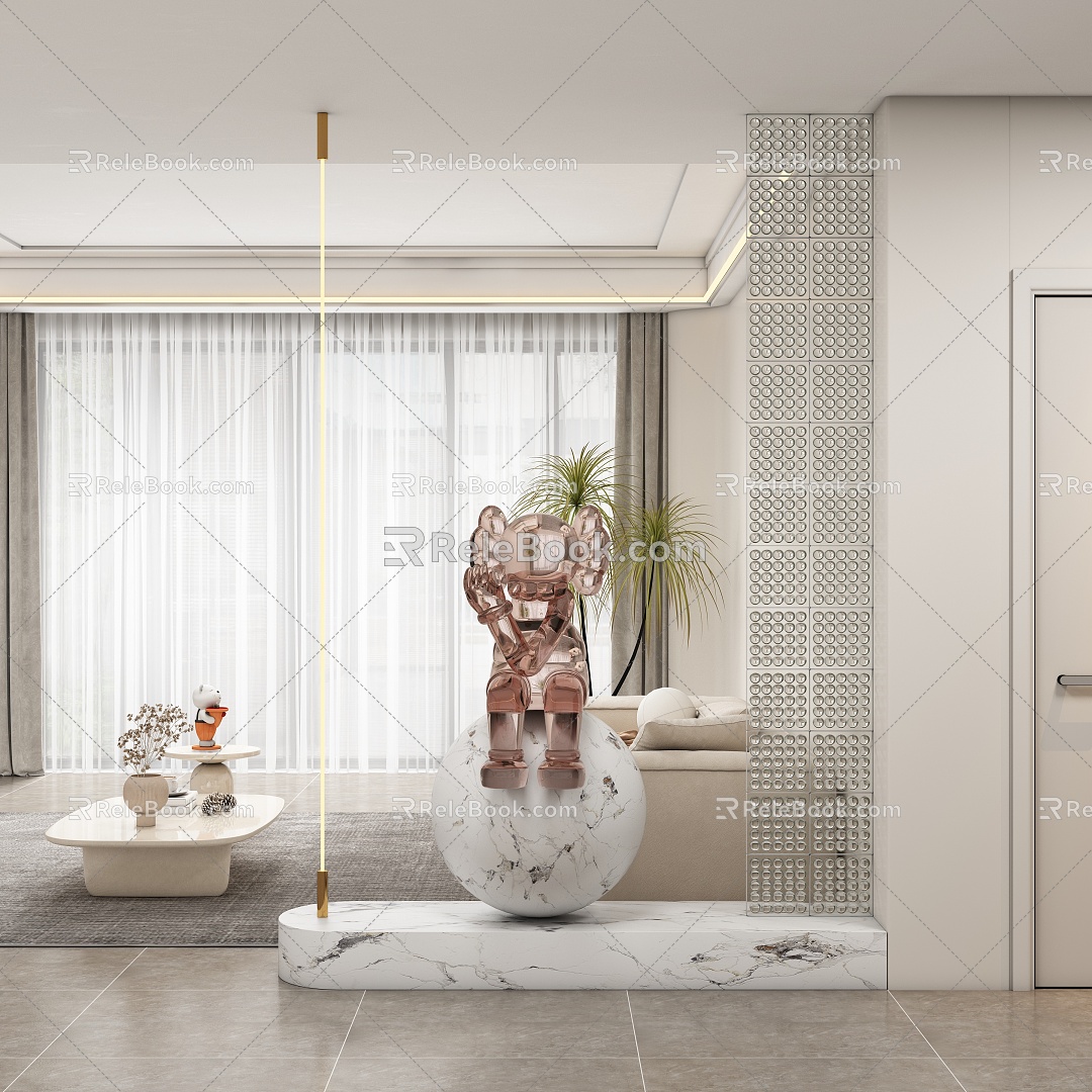 Partition porch aisle 3d model