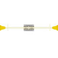 Outdoor Playground Seesaw With Yellow Seats Spring Mechanism And Metal Frame
