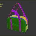 Colorful Commercial Equipment Portable Carry Bag With Green Yellow Purple Design And Storage Compartments