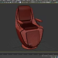 Modern Stylish Recliner Chair With Black Cushion And White Curved Base For Comfortable Relaxation
