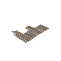 Wooden Logs and Poles Construction Components With Metal Fasteners and Washers