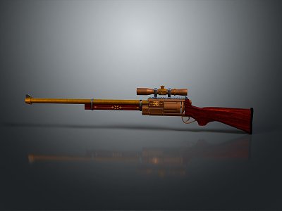 Sniper rifle sight sniper rifle sci-fi sniper rifle semi-automatic rifle combat rifle 3d model