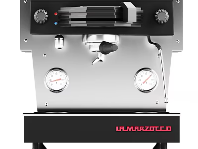 La Marzocco Espresso Machine With Stainless Steel Body Control Knobs And Pressure Gauges 3d model
