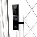 Smart Door Handle With Fingerprint Keypad Camera And Modern Security Functions 3d model