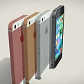 Apple iPhone 6s Smartphones in Various Colors with Screen Displaying Apps 3d model