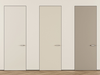 Modern Invisible Door Single Door 3d model