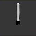 Durable Cleaning Brush With Dense Bristles Black Handle And White Grip Design
